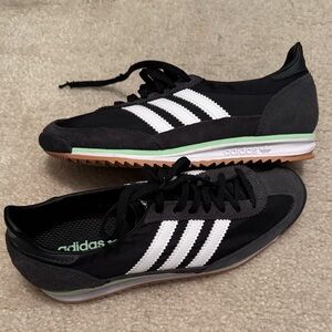 Adidas Black and Gray Trainers with White Stripes